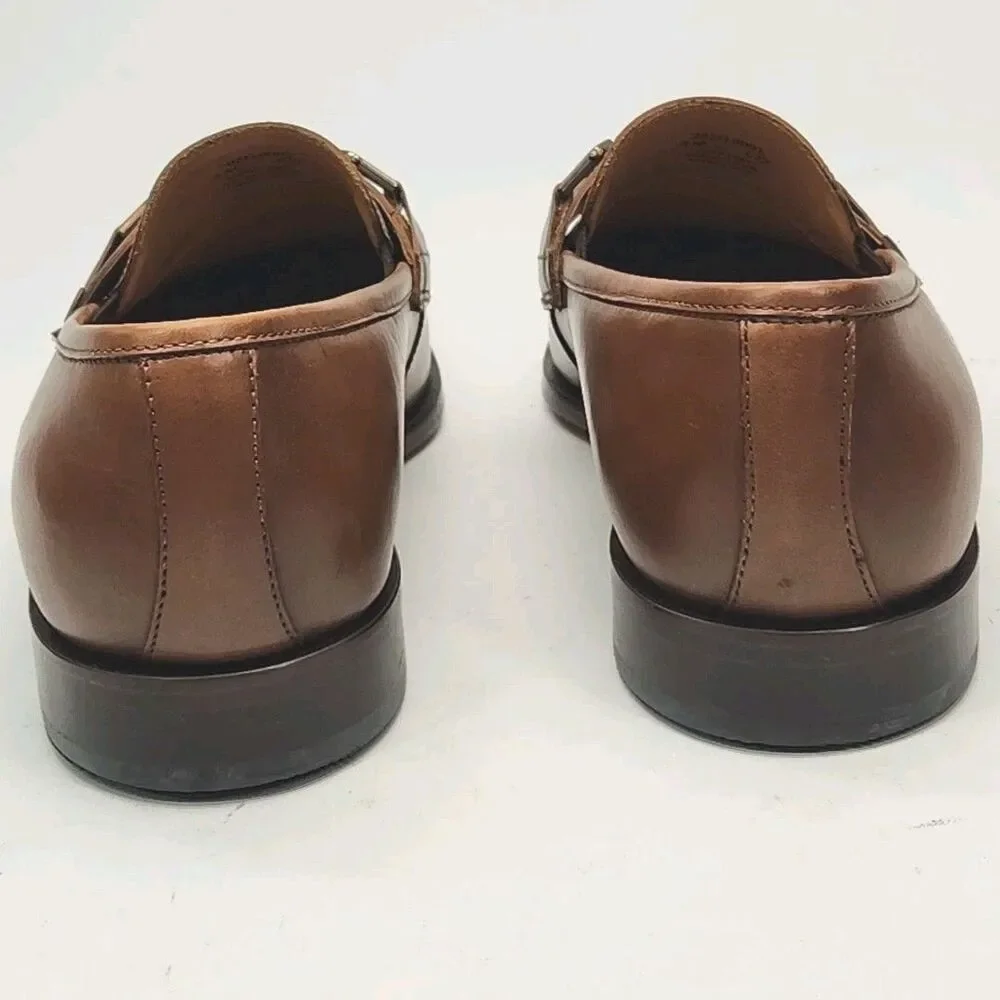 Flag Ltd Dress Shoe Loafer Nappa Glove Men Sz 8 Brown Leather InnoFlex Horse Bit